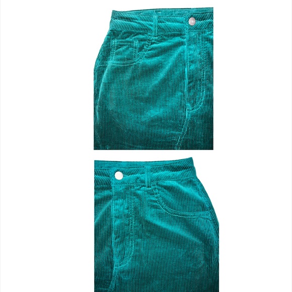 🍯 CORDUROY mini skirt•FOREVER 21•teal/blue/green - Picture 7 of 7